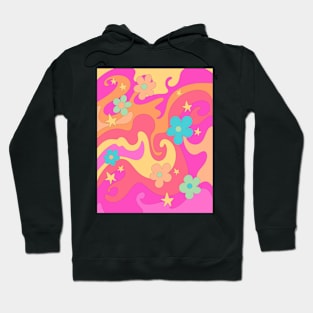 Flowerchild Colorful Retro Abstract Pattern Hoodie